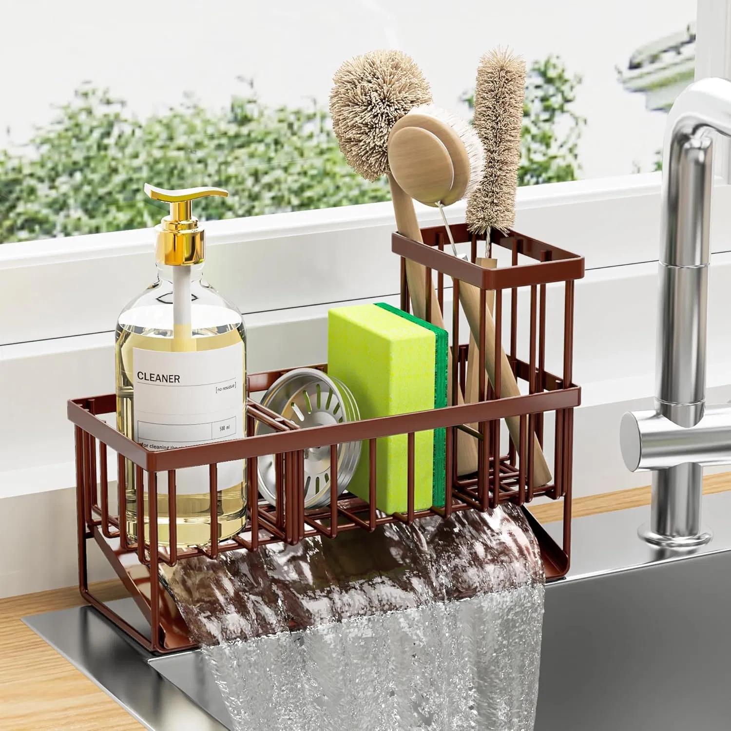 Держатель для губок и щёток Sink Caddy, нержавеющая сталь