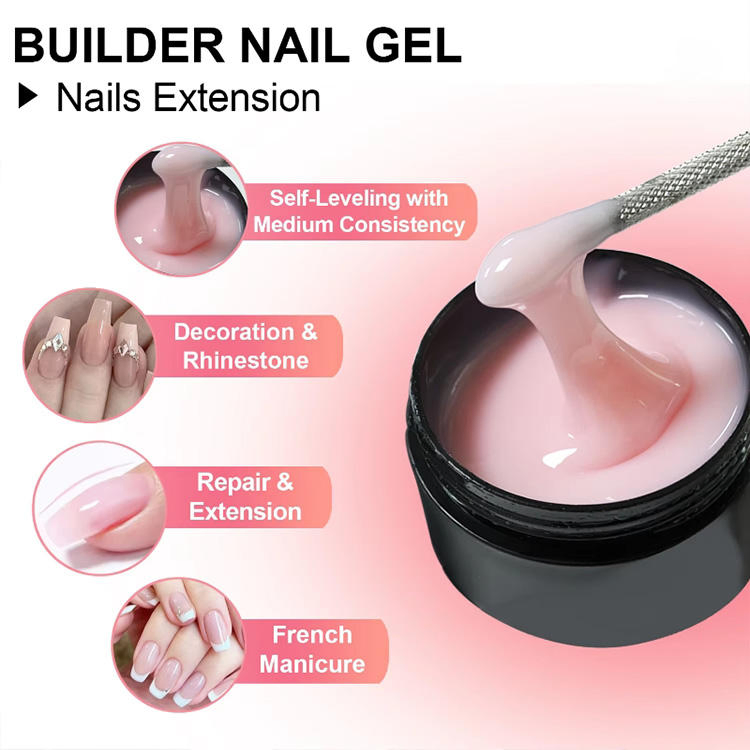 Custom Logo Nail Extension Builder Hard Gel Soak Quick UV Gel Polish