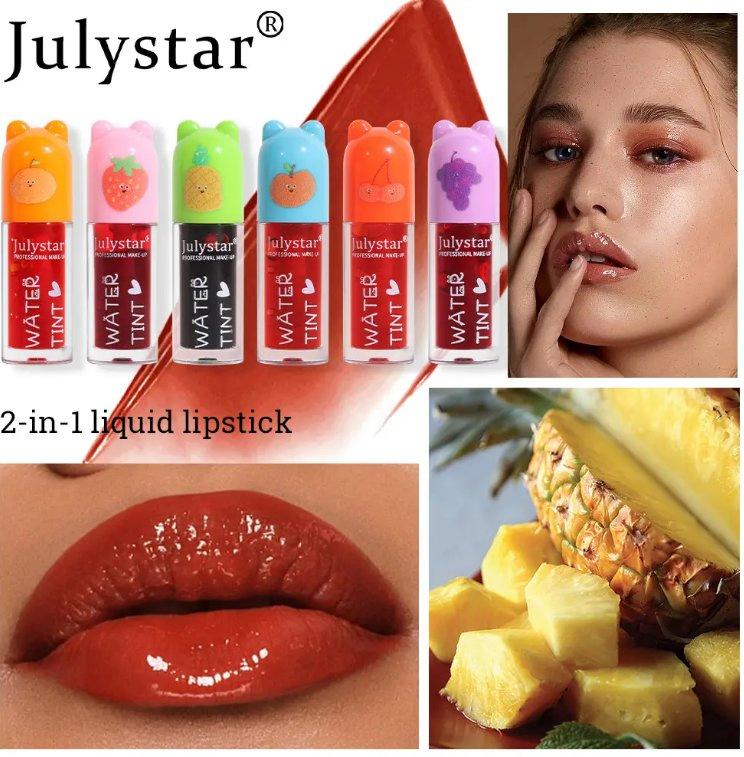 Online Wholesale in Stock 6 Colors Moisturizing Lip Gloss Jelly Non Sticky Cup Sexy Liquid Lipstick Cherry Red Pink Glitter Lip Tint Korean Lips Makeup Set