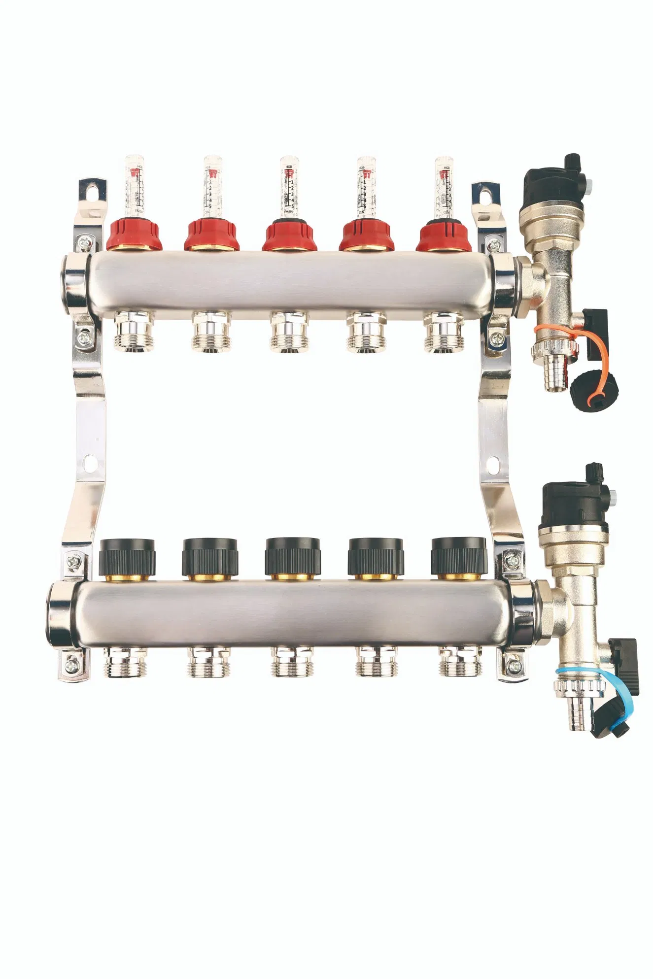Stainless Steel 304 Water Manifolds with 16 Type Flow Meters