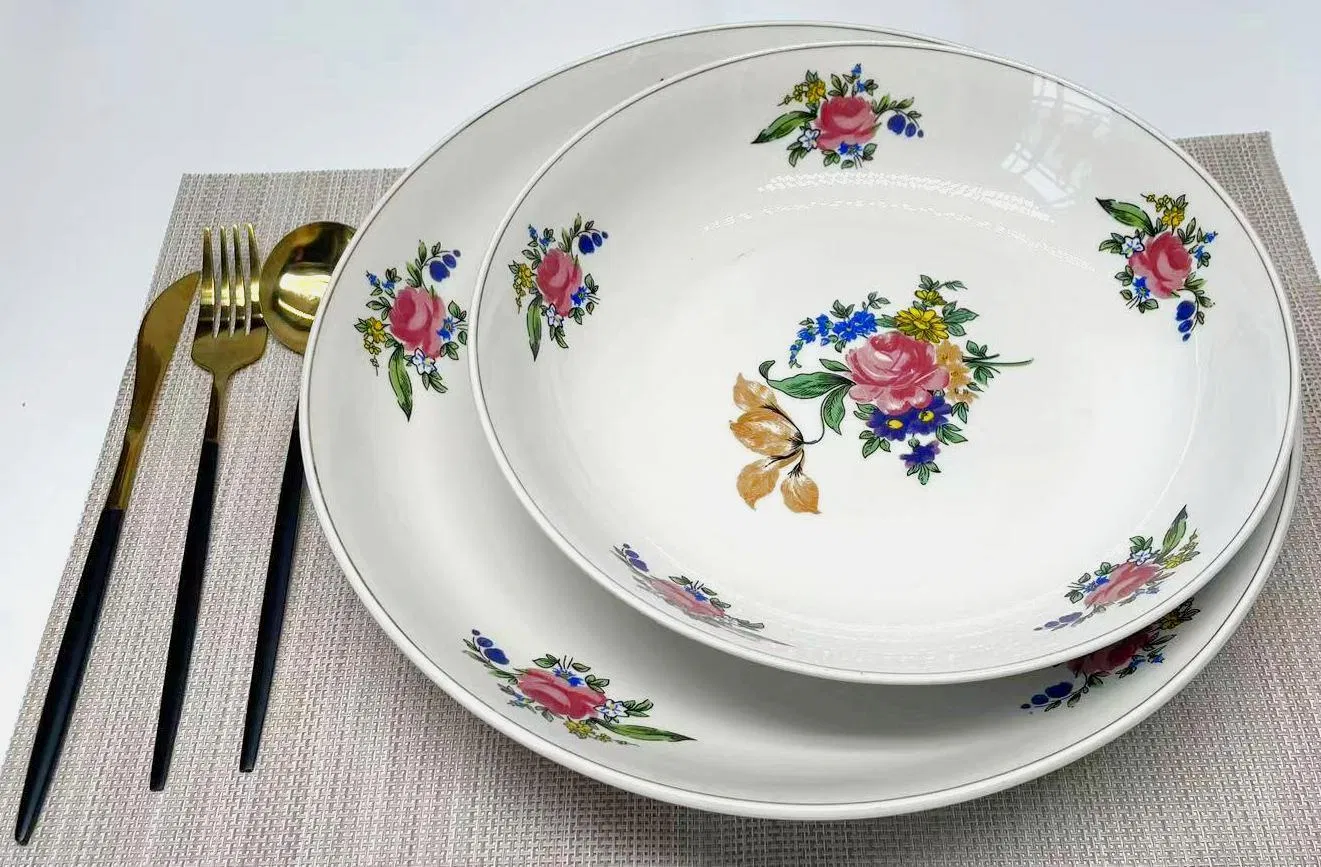 Rice Pasta Fuirt Plate Size 6"-12" Decal Porcelain Ceramic Tableware