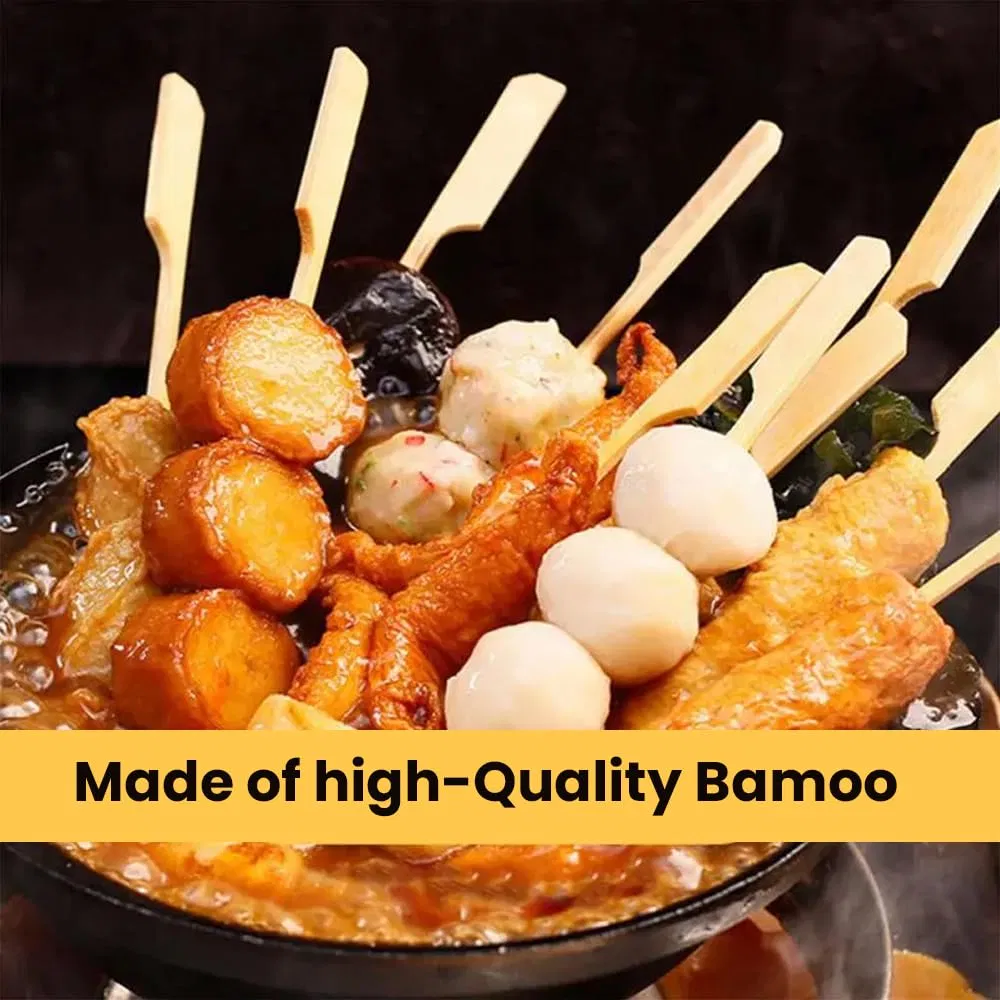 BBQ Bamboo Sticks Barbecue Skewers Natural Tempo Golf Gun Skewer