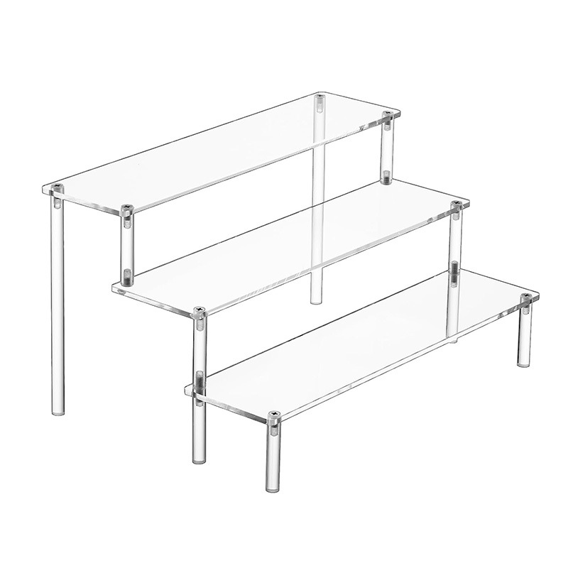 Acrylic Trapezoidal Multi-Layer Display Stand Storage for Decoration and Organizer