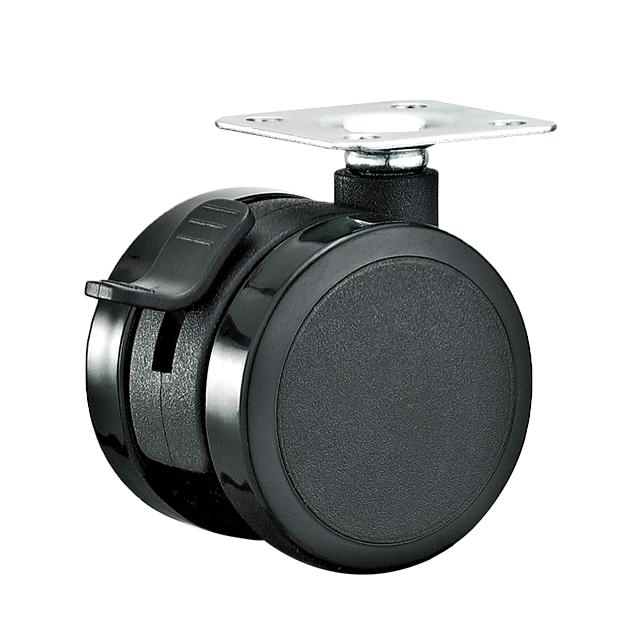 2'' Top Plate Swivel Twin Wheels Medical Furniture Wheel Nylon Casters Wheels