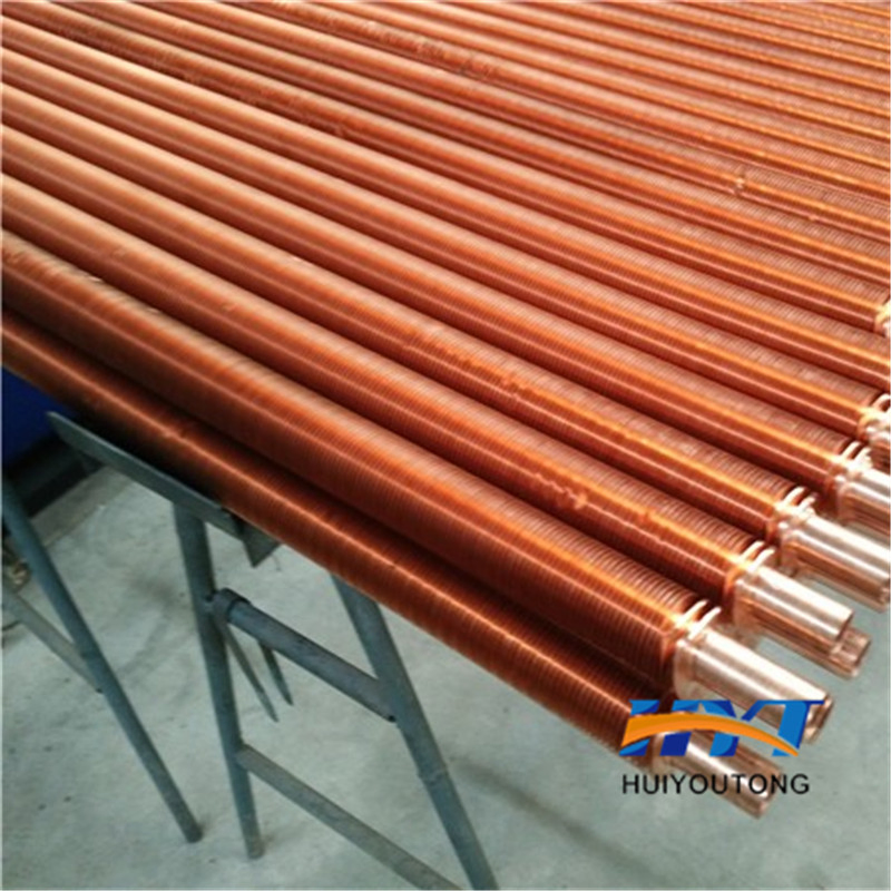 Factory Suppply Customized Red Copper T2 Spiral Finned Tubes Pipe for Heat Exhanger