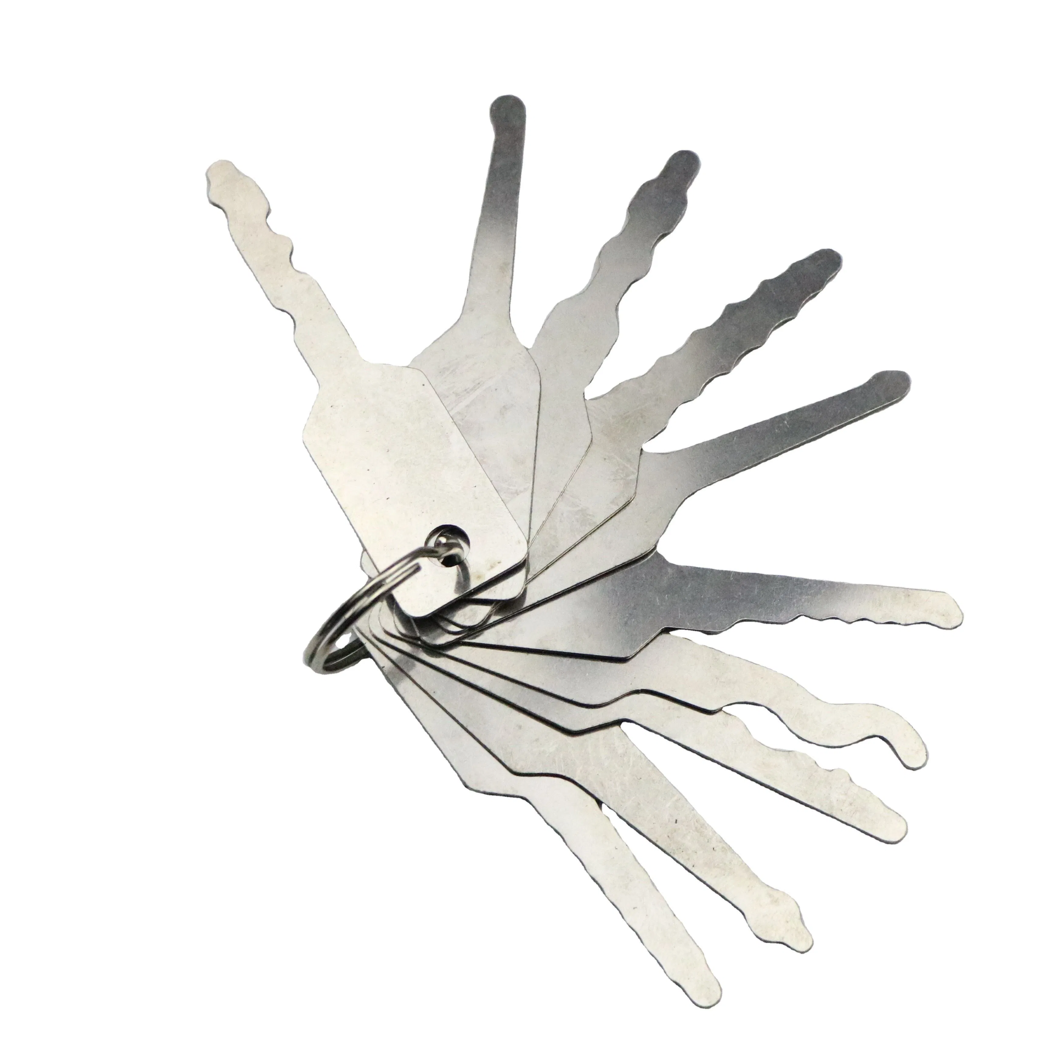 10 Pieces Locksmith Training Lockpicking Tools Transparent Padlock Extractor Locksmith Pick Set