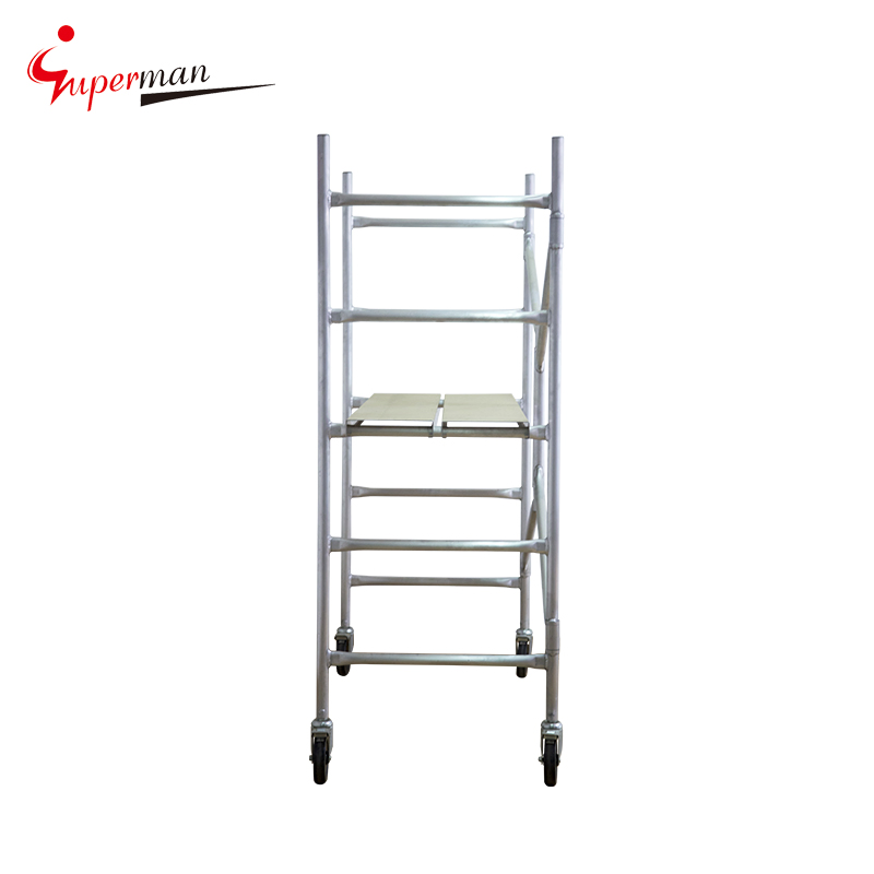 High Quality 6m Aluminium Scaffold Mobile Working Platform Foldable Scaffolding with Wheel