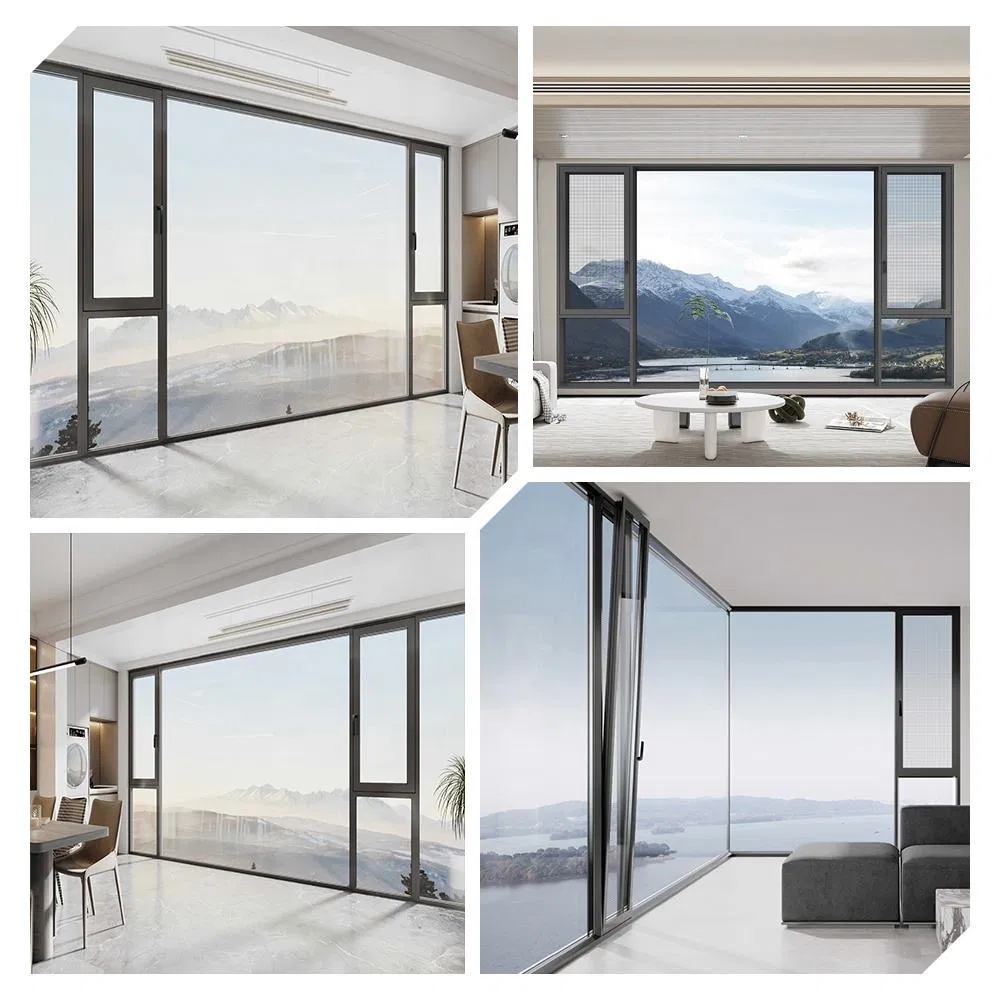 Звукоизоляционное распашное окно с жалюзи для кухни