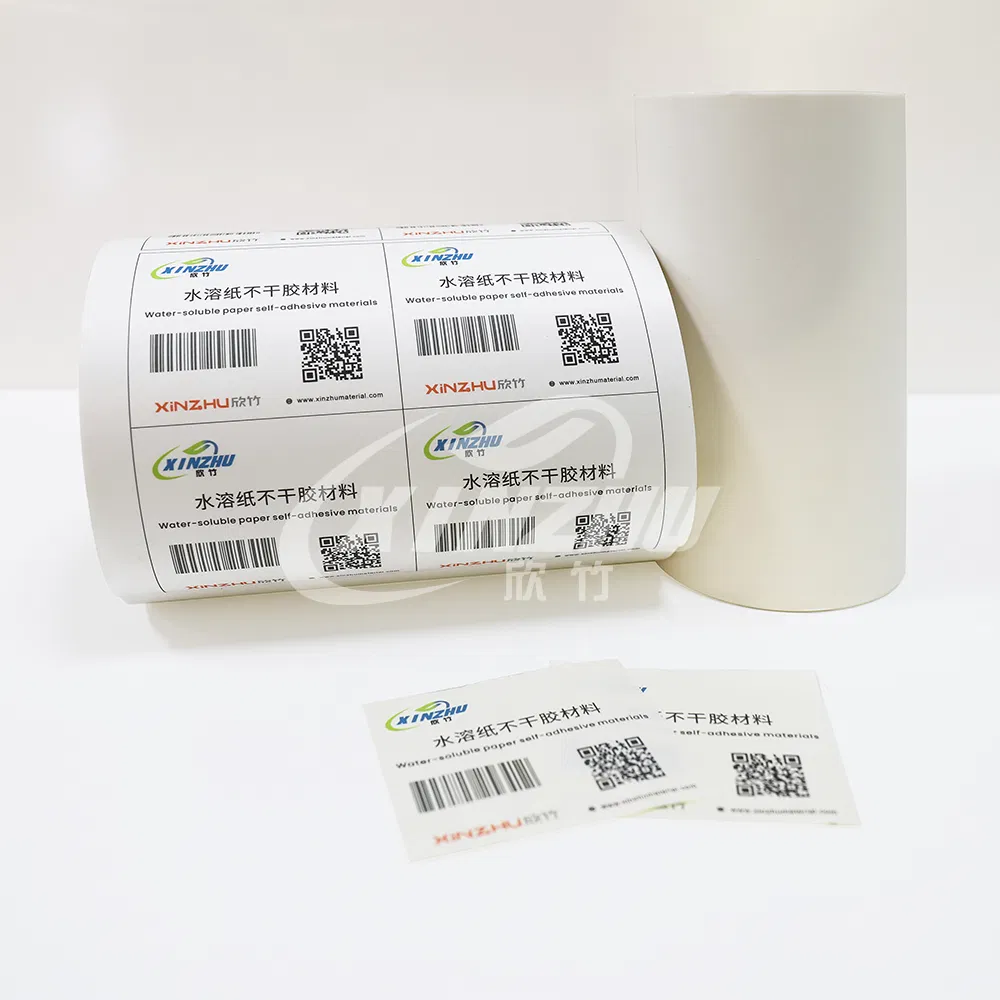 Short-Term Dissolvable Paper Labels Jumbo Roll 1240 mm Fully Dissolvable Adhesive Ink