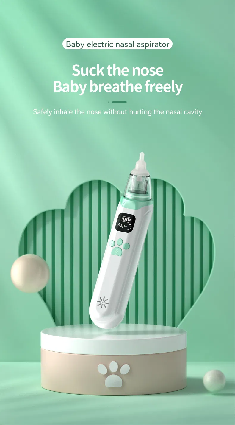 Adjustable Infant Nose Cleaner Baby Electric Nasal Aspirator with Soft Suction Nozzle