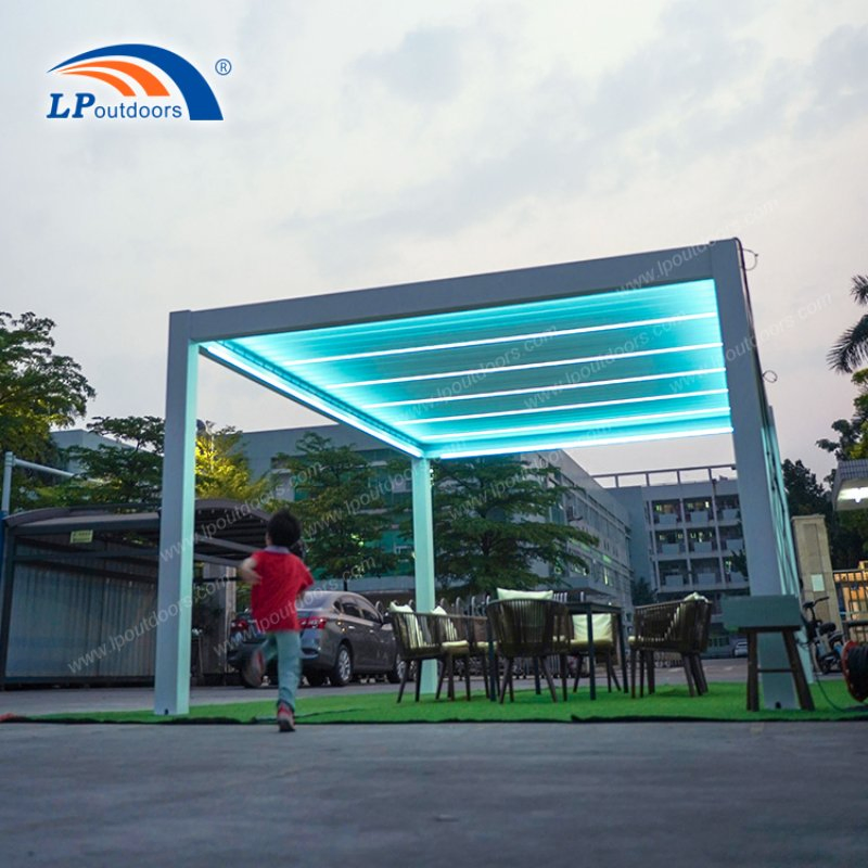 Versatile 13X20FT Motorized Aluminum Pergola with Elegant LED Lighting