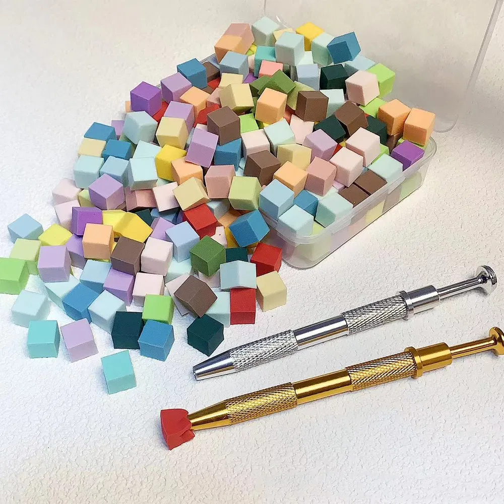 Manicure Nails Sponge Mini 1cm Small Square Powder Puff Grab Pen Patting Cotton Other Nail Art Tool