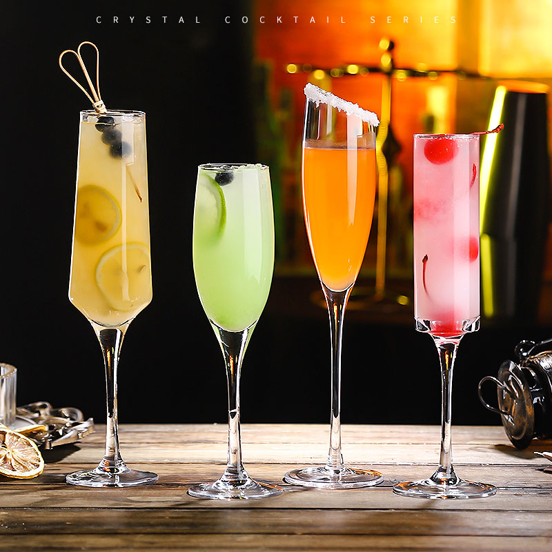 Hand Blown Goblet Custom Glass Champagne Flute Cocktail Glass