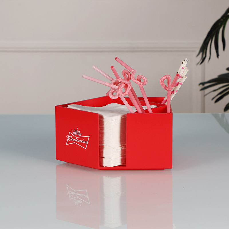 Good Quality USB Charging Rechargeable Plastic Napkin Straw Stirrer Holder Bar Caddy for Caperdonich Arman Maxime Trijol