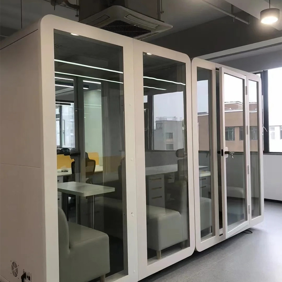 Color-Changing Lights Safe Customize Soundproof Office Phone Booth Noise Rooms