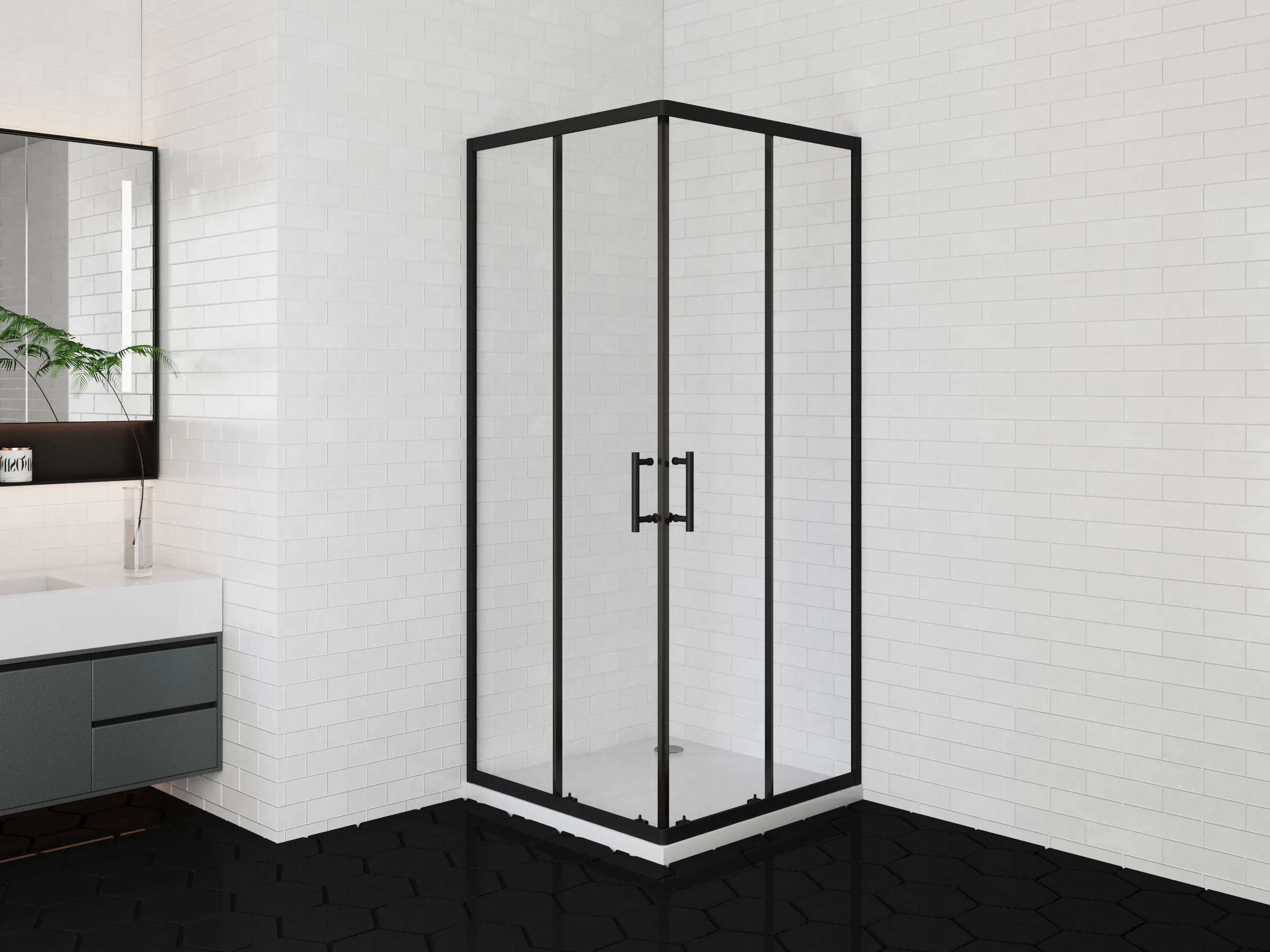 Hotel Sliding Shower Doors Bathroom Enclosure