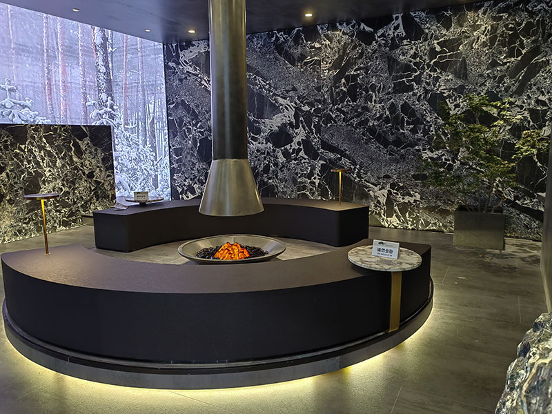 Мраморная плитка Calacatta Black для стен и пола