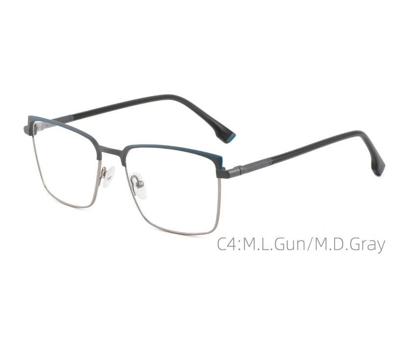Metal Optical Glasses Eyewear Vintage Men Square Eyeglasses Frames High Quality