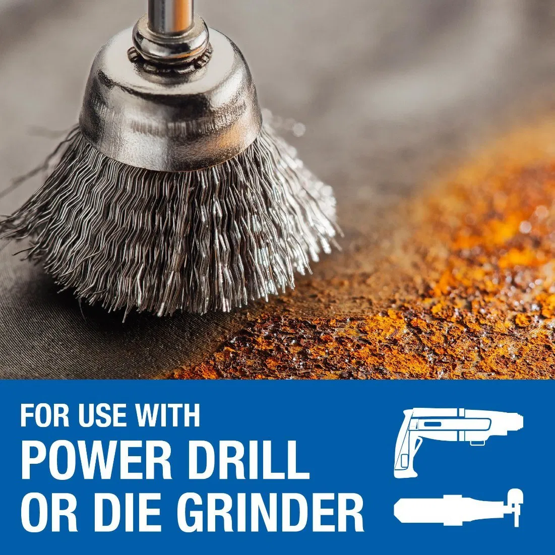 1 PCS Carbon Steel Shank Crimped Cup Brushes 014 Carbon Steel Wire