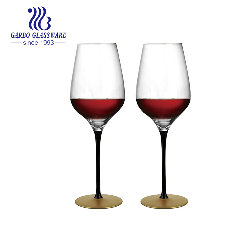 580ml High Quality Crystal Red Wine Glass Cup with Spray Color Glass Goblet