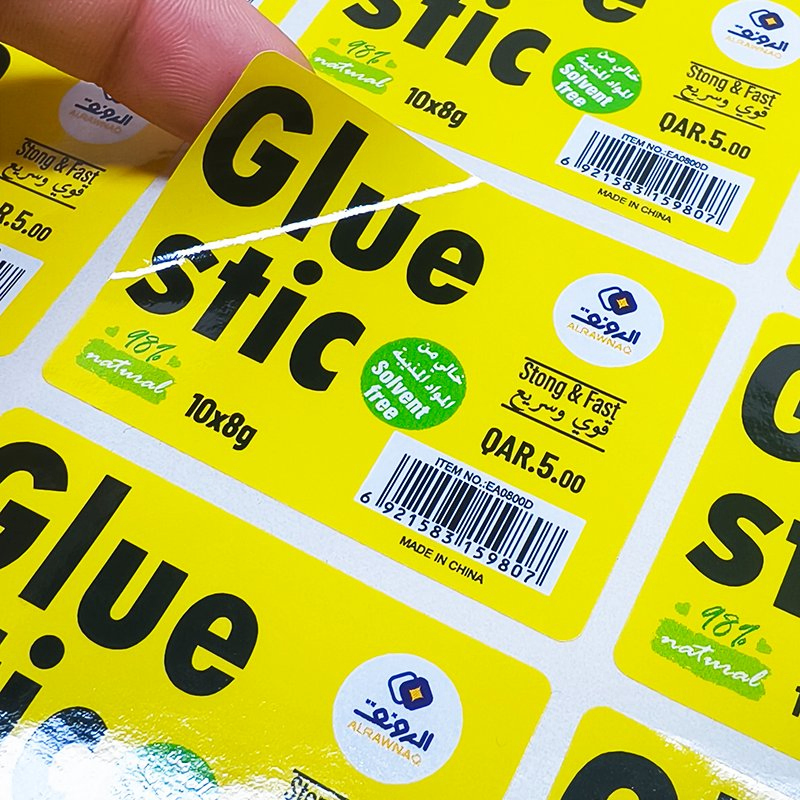 Customized Printing Irregular Shape Stationery Label Sticker with Glossy Lamination