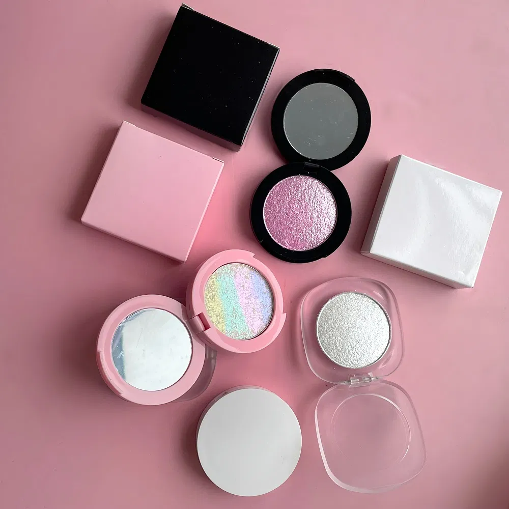 3 Color Face Highlighter Makeup Single Compact Pressed Shimmer Powder Illuminating Makeup Highlighter