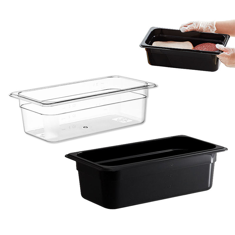 Transparent Black Plastic Polycarbonate PC Gastronorm Gn Container Food Pan for Restaurant Pans