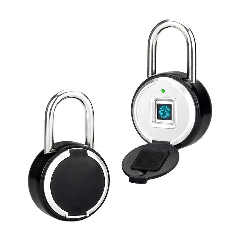 Portable USB Rechargeable Waterproof Zinc Alloy Smart Biometric Keyless Fingerprint Padlock