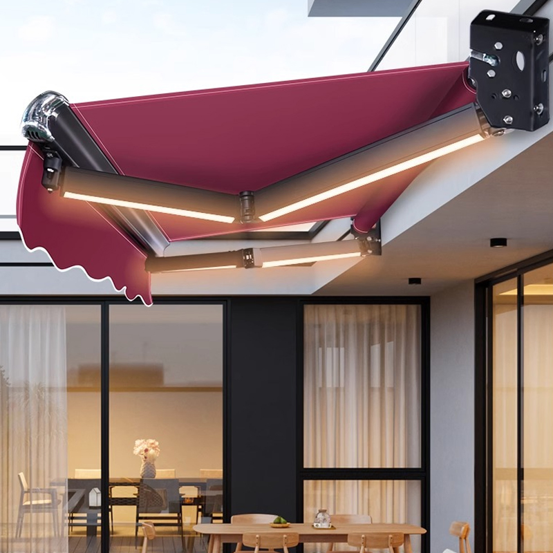 Brown Box Packing Support Dark Gray Retractable Awning Sunshade