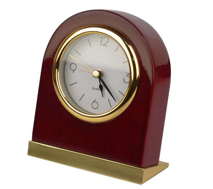 Elegant Leather Table Alarm Clock for Hotel Guest Room
