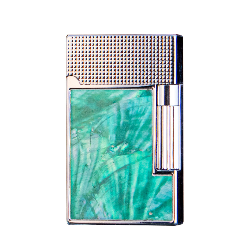 Refillable Lighter Crisp Steel Sound Brushed Rich Flower Precious Business Gift Cigarette Lighter