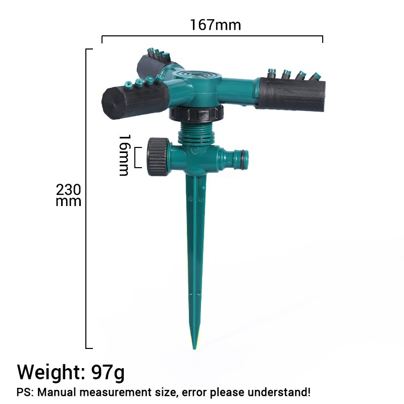Automatic Rotating Lawn Garden Irrigation Sprinkler Plastic Impact Sprinkler
