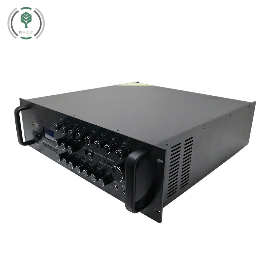 Low MOQ Professional 8-Zone Mic Priority 70V/120V/240V 8-Zone Mix PA Amplifier