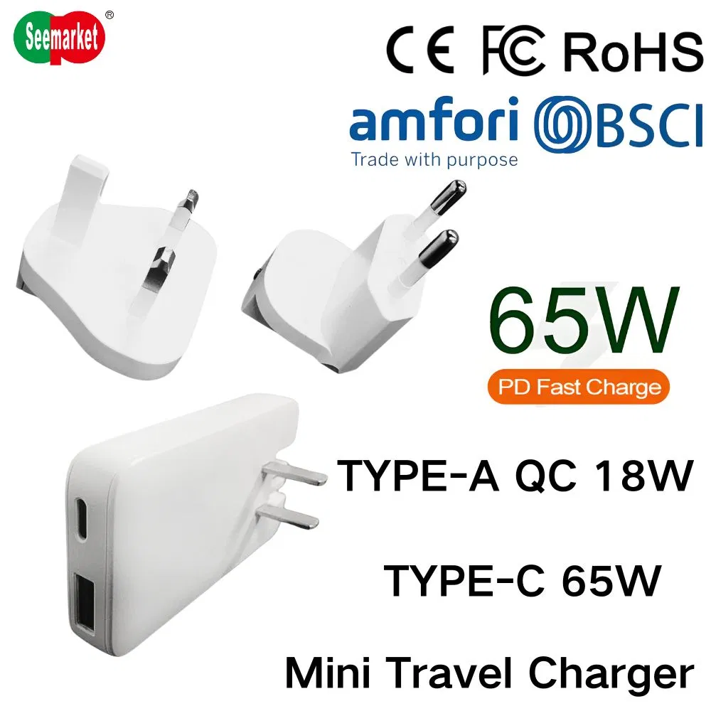 GaN Зарядное устройство 65W для ноутбука и телефона