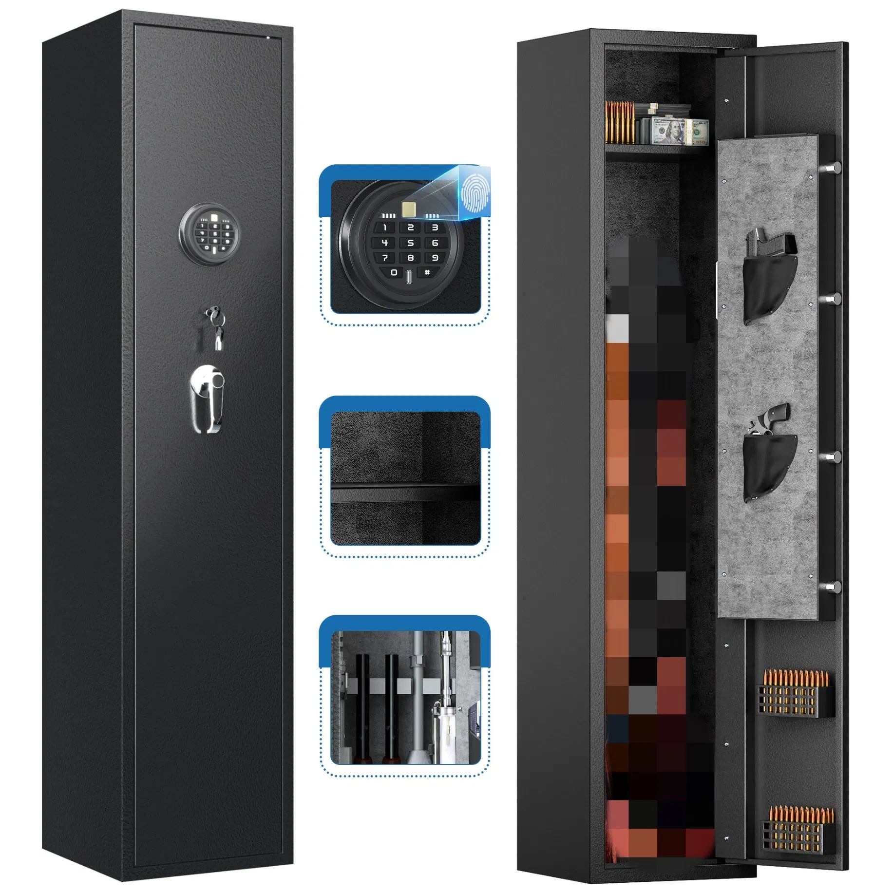 Modular Sanctuary Gun Safe Gun Lock Box Wall Mount Gun Safe