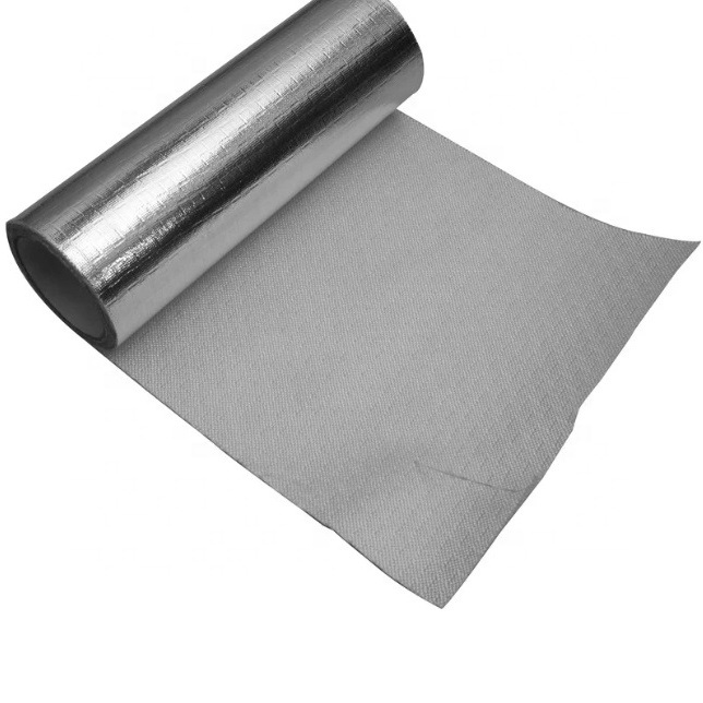 Aluminized Foil Thermal Heat Insulation Material Backed Aluminum Fiberglass Cloth for House