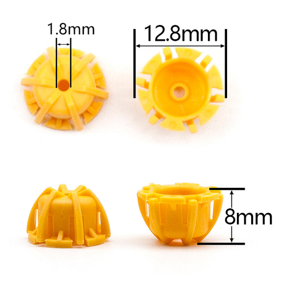 ASNU 036 GB 2-128 Fuel Injector Insulation Caps, 12.8mm x 8mm x 3mm, Plastic Finned Pintle