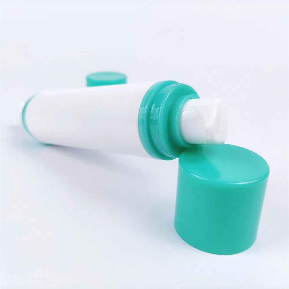 Two Head Smooth White Airless Bottle with Pump Bottle with Two Pump Heads 15ml 30ml 50ml