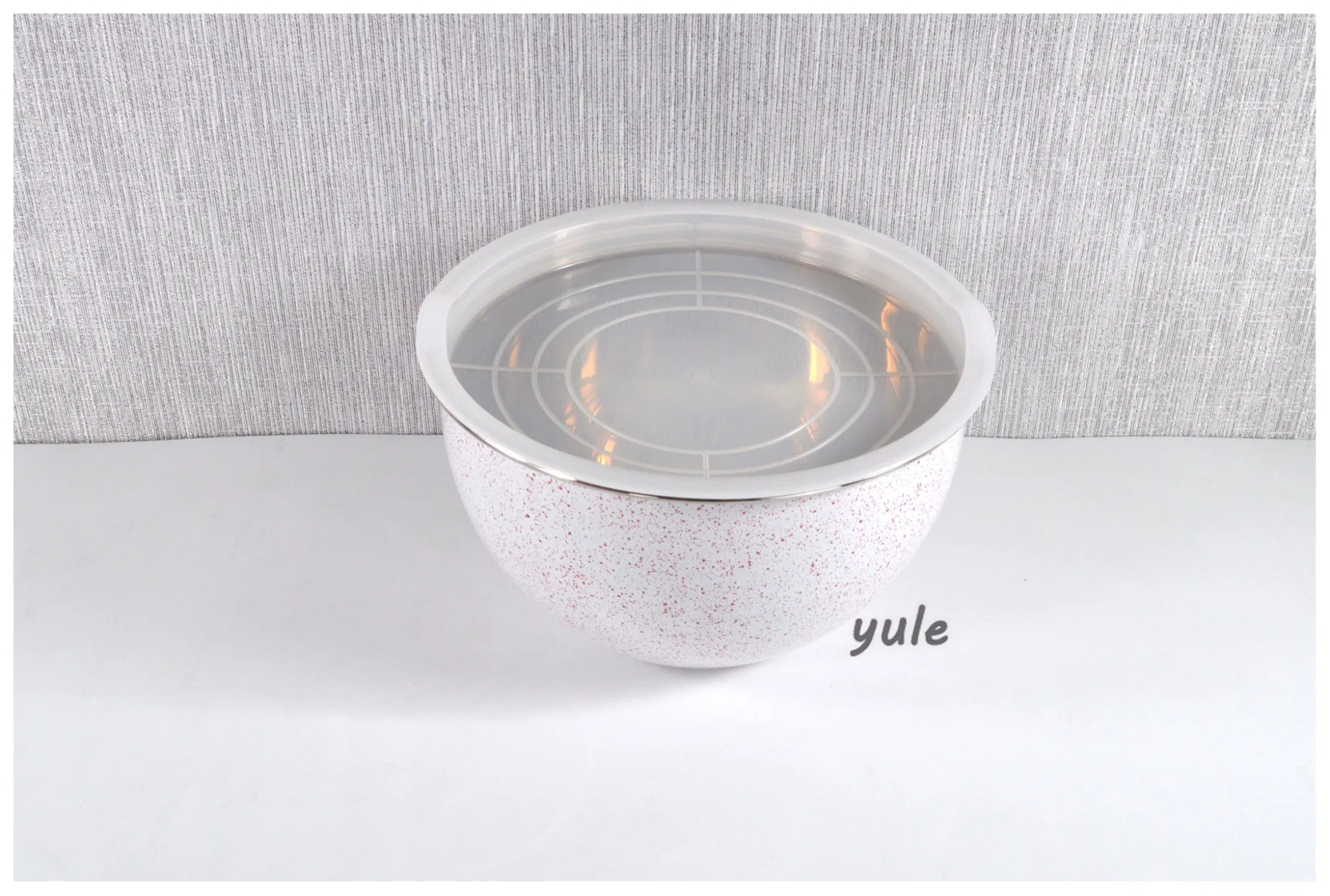 Bakeware Colorful Painting Stainless Steel Mixing Ice Cream Bowl with PE Lid