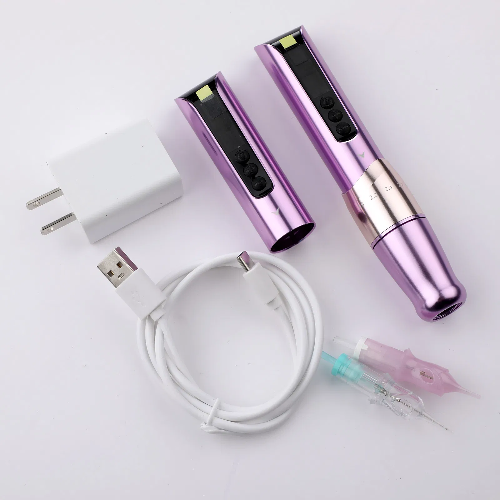 Adjustable Stroke Wireless Permanent Makeup Tattoo Machine Pen 800mAh Aluminum Body