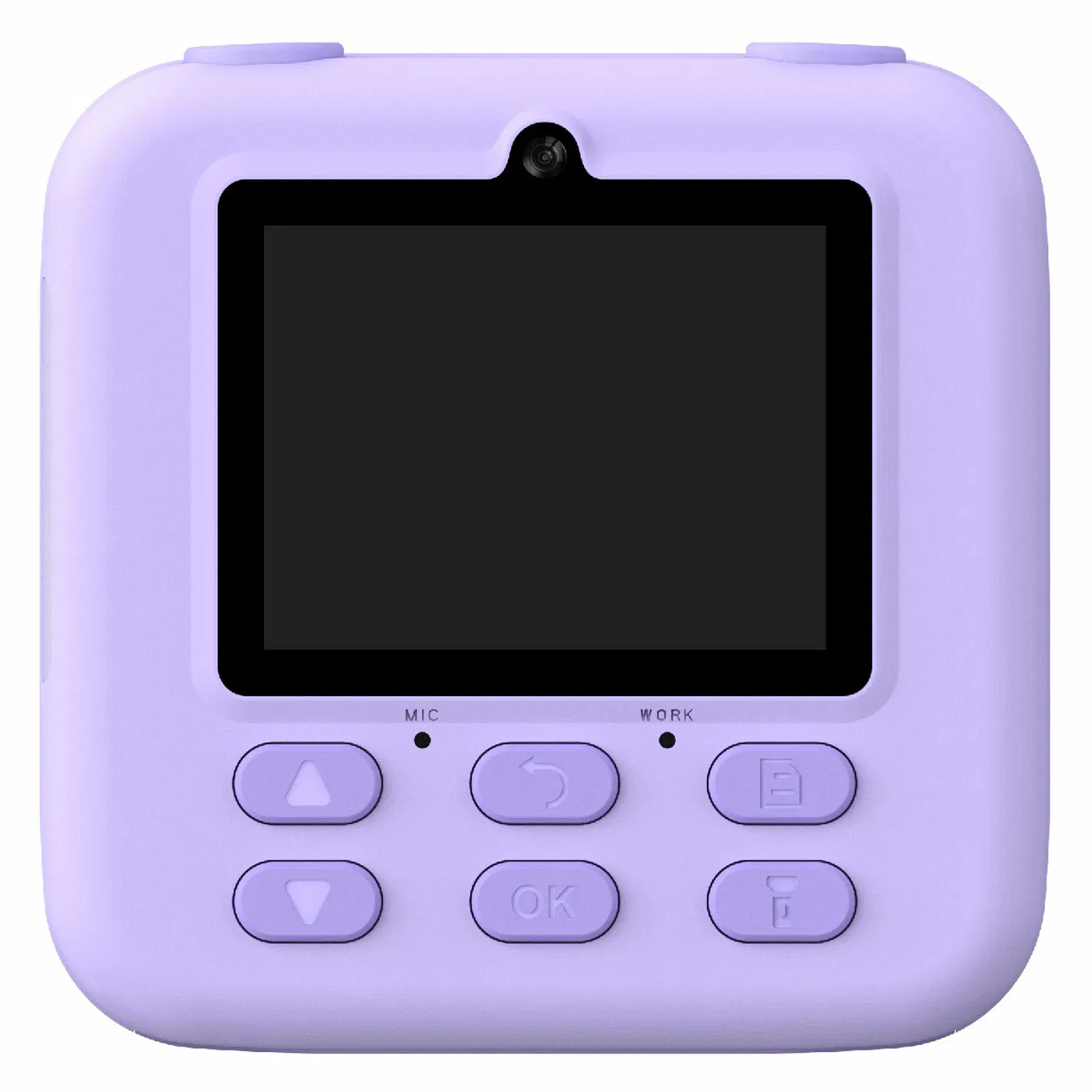 P79 2.4-Inch Screen Kids Instant Camera Fun Game HD Dual Lens Rechargeable Camera with 32g Memory Card - Purple