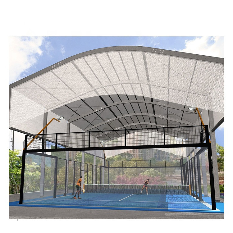 Padel Court with Roof Outdoor Padel Court Rain Roof Custom Padel Tennis Court Roof