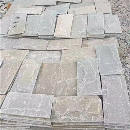Yellow Slate Mushroom Tiles Stone Wall Facade Mushroom Stone