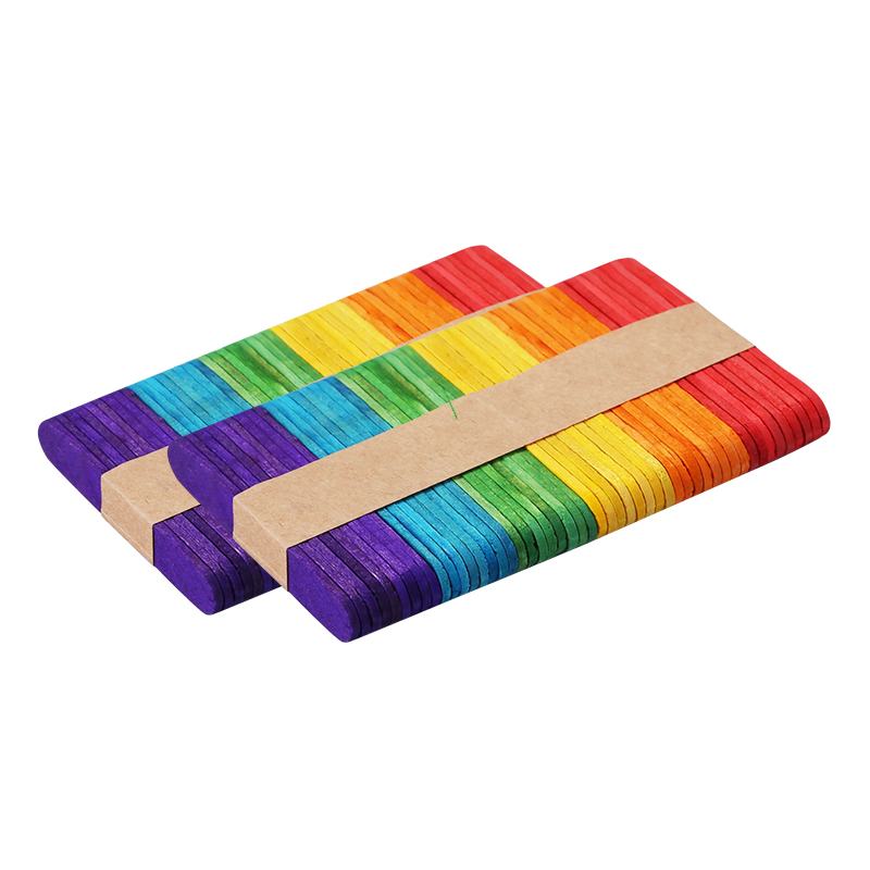 Factory Direct Sale 65mm Colorful Straight Edge Crafts Sticks