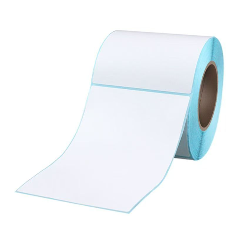 White Three-Proof Self-Adhesive Label Paper Roll for Supermarket (customizable in size)