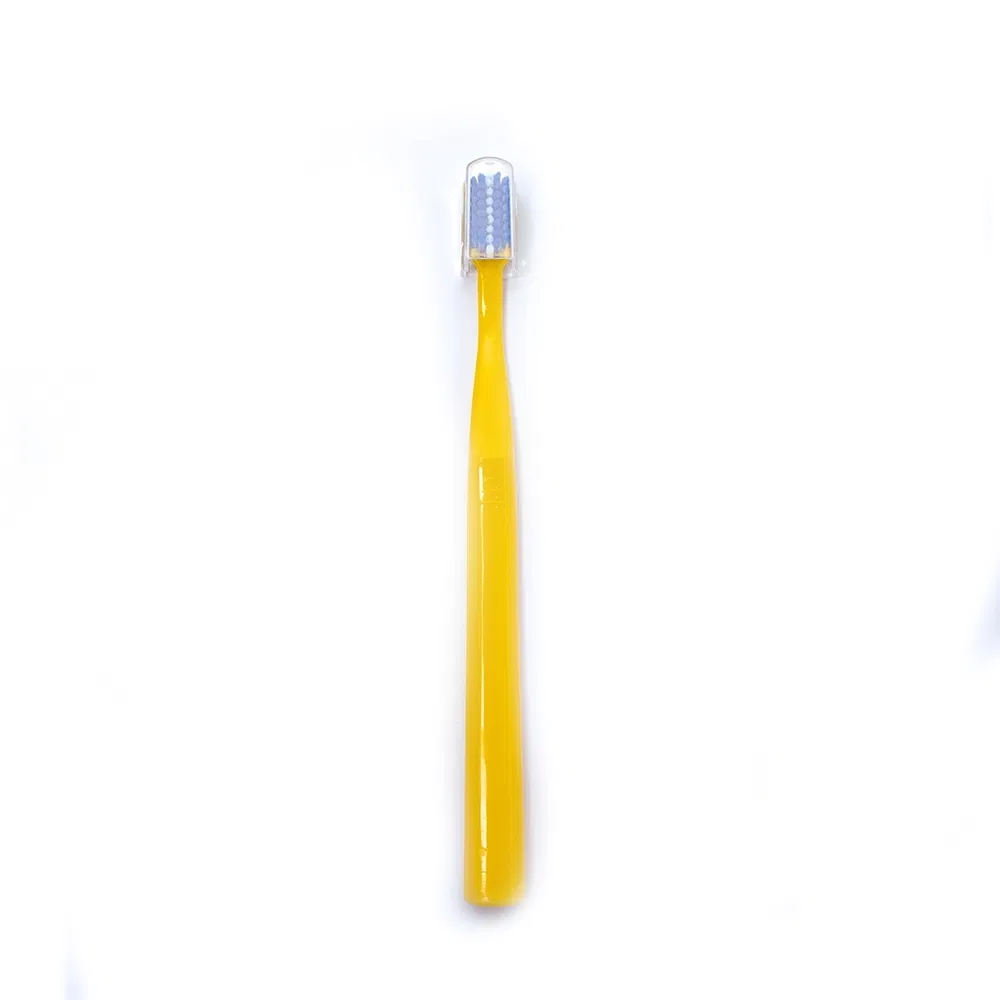Custom Hard Handle Ultra Transparent Soft Bristles Adult Toothbrush with Logo