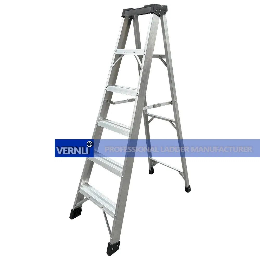 375 Lbs Max Load Aluminum Platform Step Ladder for Construction Use