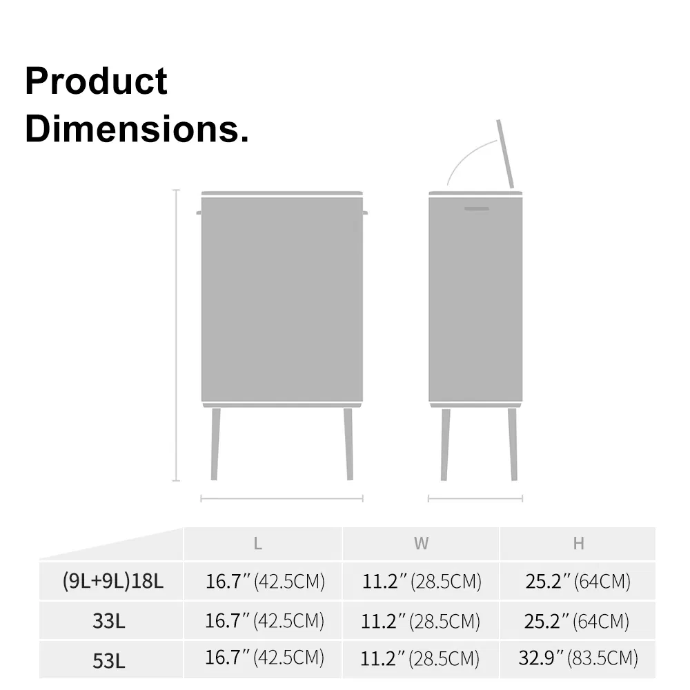 New Design Sensor Bin High Feet Garbage Bin Popular Sell Smart Bin House Recycle Induction Dustbin