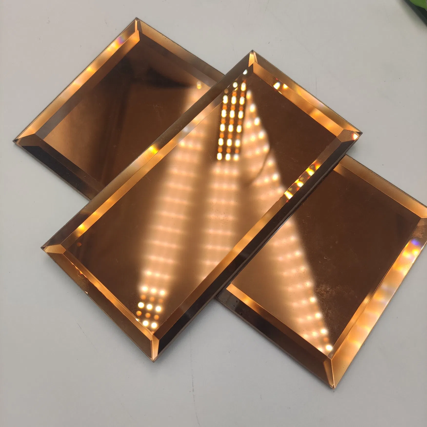 4mm 5mm 6mm Silver Bronze Gold Colors Beveled Mirror Tiles