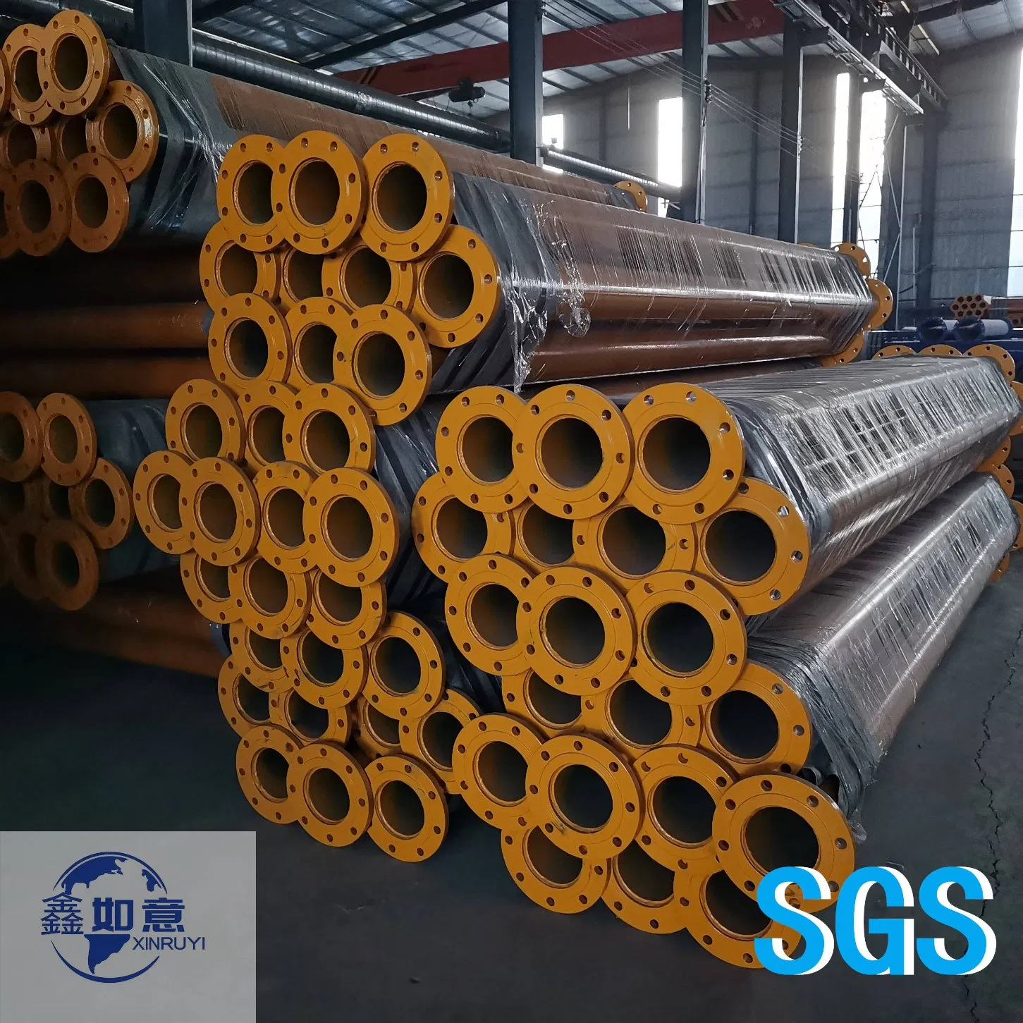 Chemical Corrosion Resistant Carbon Steel Lined Fluoroplastic Pipe Flange Epoxy Resin Elbow Pipe